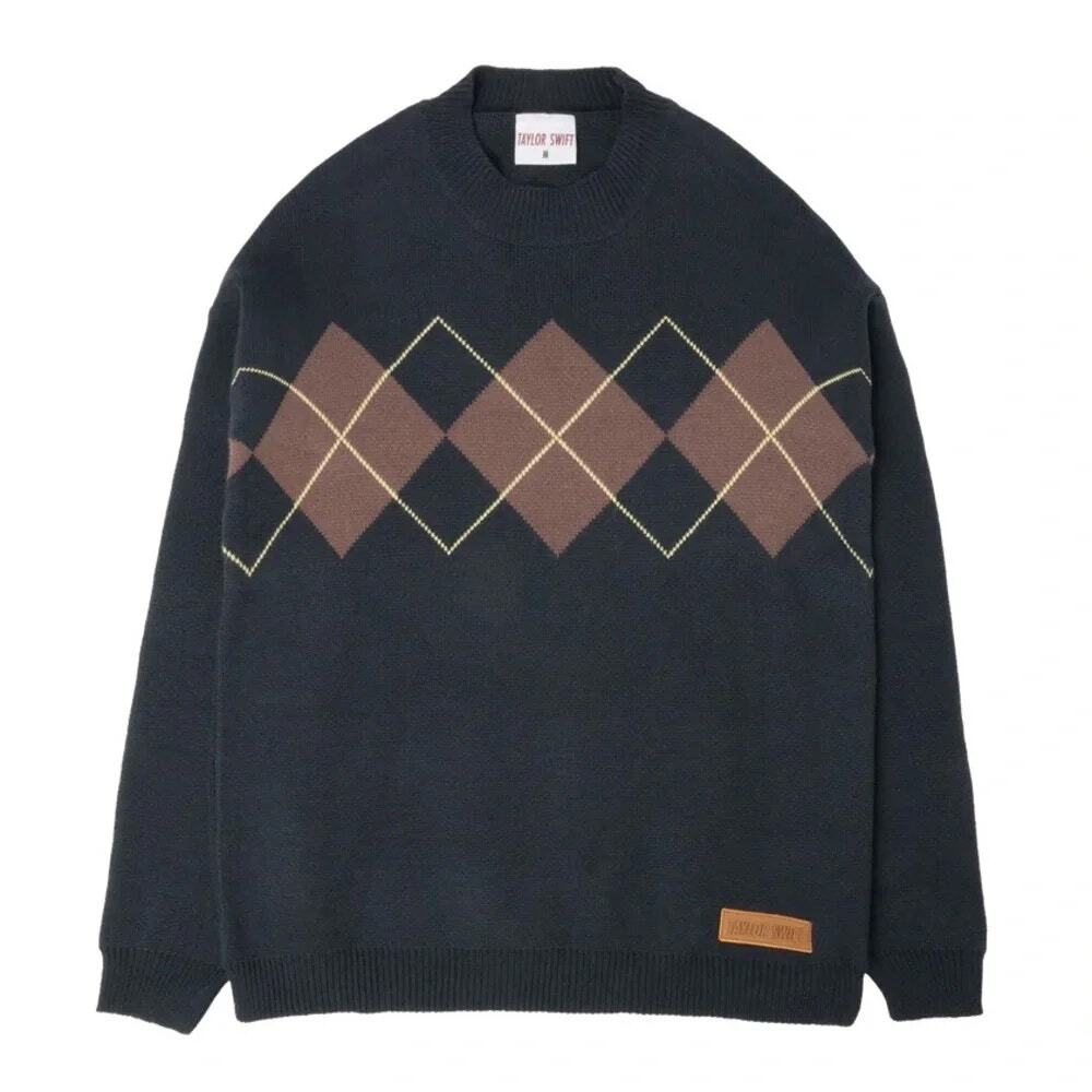 Taylor Swift Red (Taylor's Version) Argyle Knit Sweater Medium Official Merch